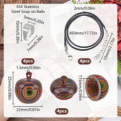 DIY Locket Necklace Making Kit&nbsp;WOOD-SC0001-58B
