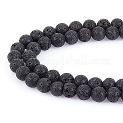 Synthetic Lava Rock Beads Strands&nbsp;X-G-S277-8mm-01