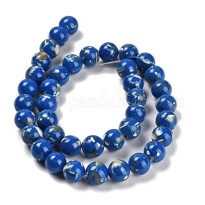 Assembled Synthetic Stone and Trochus Shell Beads Strands&nbsp;G-B128-08D-05-1