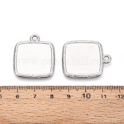 304 Stainless Steel Pendant Cabochon Settings&nbsp;STAS-N108-74P-1