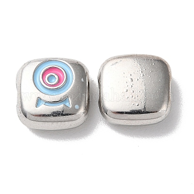 Eco-Friendly Alloy Enamel Beads&nbsp;PALLOY-M215-07P-1