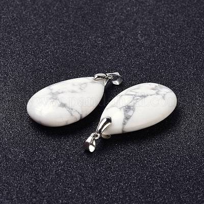 Natural Howlite Pendants&nbsp;G-D084-01P-B16-1