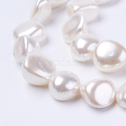 Shell Pearl Beads Strands&nbsp;BSHE-L035-F01-1