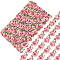 Polyester Ribbon, Floral Pattern, Flat, Garment Accessories, Cerise, 3/4 inch(18x1.5mm)