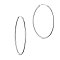 925 Sterling Silver Hoop Earrings, Silver, 40mm