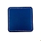 Imitation Leather Crochet Bag Bottoms, Square, Marine Blue, 180x180mm