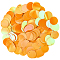 PVC Sequin Pendants, Blank Flat Round, Dark Orange, 19x0.3mm, Hole: 1.5mm, about 3460pcs/450g