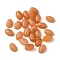 Natural White Jade Cabochons, Oval, Dyed, Sandy Brown, 6x4x2~2.5mm