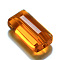 K9 Glass, Imitation Austrian Crystal Beads, Grade AAA, Faceted, Rectangle, Dark Orange, 4.55x8x3mm, Hole: 0.7~0.9mm