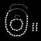 Flat Round Brass Rhinestone Chain Necklaces & Stud Earrings & Bracelets, Silver, Crystal, 450mm & 160mm & 45mm