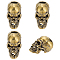 4Pcs Brass Beads, Skull, Antique Golden, 22.5x13x17.5mm, Hole: 5.5mm