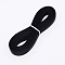 Polyester Ribbon, Flat Ribbon, Black, 10mm