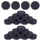 Rubber Sheets, Flat Round, for Keychains, Black, 36.5x13.5mm