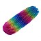Baking Paint Transparent Glass Beads, Gradient Color, Segmented Multi-color Beads, Round, Colorful, 8mm, Hole: 1mm, about 106pcs/strand, 31.10''(79cm)
