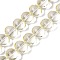 Transparent Electroplate Glass Beads Strands, Oval, Light Yellow, 14.5x11x10~10.5mm, Hole: 1.2mm, about 54~55pcs/strand, 24.17~24.41 inch(61.4~62cm)