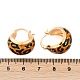 Brass Enamel Hoop Earrings&nbsp;EJEW-P301-07G-5
