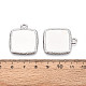 304 Stainless Steel Pendant Cabochon Settings&nbsp;STAS-N108-74P-3