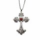 Vintage sparkling Alloy Rhinestone Cross Pendants Necklaces for Women&nbsp;IL0019-15-1