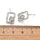 Brass Stud Earrings&nbsp;LS-EJEW-G432-01P-5
