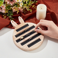 Rabbit Bamboo Ring Displays&nbsp;ODIS-WH0026-12