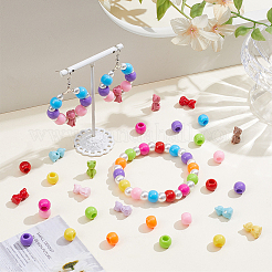 140G 2 Styles Opaque Acrylic Beads&nbsp;SACR-SC0001-61