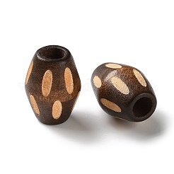 Schima Wood Carved European Beads&nbsp;WD-CBACBB7-01D