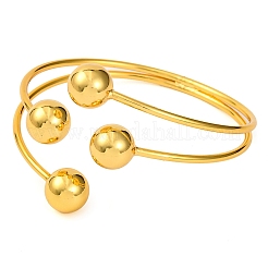 Brass Cuff Bangles for Women&nbsp;BJEW-F477-02G-01
