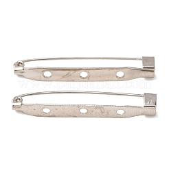 Iron Brooch Pin Back Safety Catch Bar Pins with 3 Holes&nbsp;IFIN-A171-04I