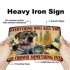Vintage Metal Tin Sign&nbsp;AJEW-WH0436-727