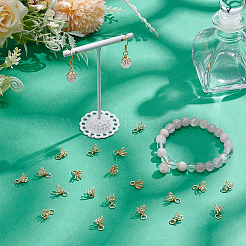 60Pcs Flower Rack Plating Brass Filigree Bead Cap Bails&nbsp;KK-UN0005-87