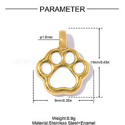 304 Stainless Steel with Enamel Charms&nbsp;SA-OY001-21G-01