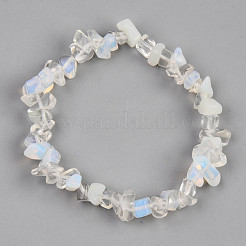 Unisex Chip Opalite Beaded Stretch Bracelets&nbsp;BJEW-S143-10