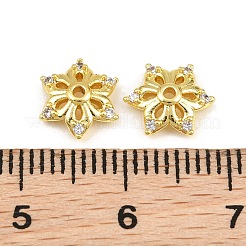 Brass Micro Pave Cubic Zirconia Bead Caps&nbsp;CU-CBA6A75-35A-G