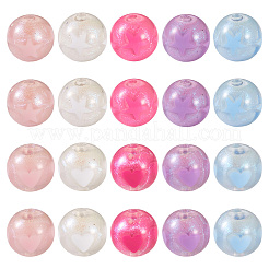 20Pcs 10 Styles Acrylic Round Beads Sets&nbsp;OACR-TA0002-86