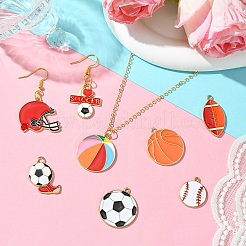 8Pcs 8 Styles Alloy Enamel Pendants&nbsp;ENAM-YW0004-26
