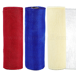 3 Rolls 3 Colors Plastic Wrapping Mesh Paper&nbsp;DIY-CY0001-12