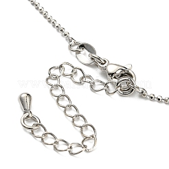 Long-Lasting Plated Brass Ball Chain Necklaces&nbsp;NJEW-G105-01P