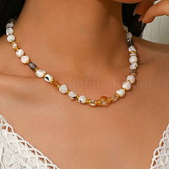 Elegant Natural Shell Nuggets Beaded Necklaces for Women&nbsp;ZE2381