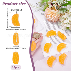 16Pcs Resin Pendants&nbsp;RESI-ME0001-07