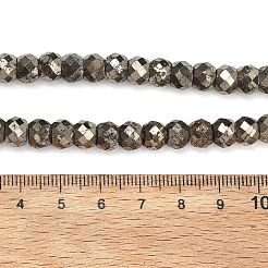 Natural Gold Pyrite/Golden Pyrite Beads Strands&nbsp;G-L051-8x5mm-02