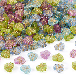 200Pcs 4 Colors Plating Transparent Acrylic Beads&nbsp;OACR-TA0004-53