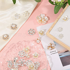 48Pcs 12 Styles Alloy Glass Rhinestone Cabochons&nbsp;FIND-CA0011-02