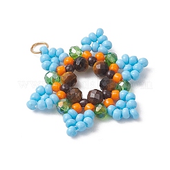 Glass Seed Beaded Pendants&nbsp;PALLOY-MZ01241