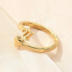 Brass Cuff Rings for Women&nbsp;RJEW-U044-U