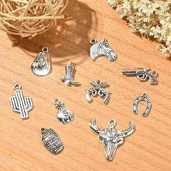 100 pcs 10 Style Tibetan Style Alloy Pendants&nbsp;TIBEP-CJ0001-32