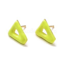 Enamel Triangle Stud Earrings&nbsp;EJEW-K093-04G