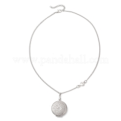 316 Stainless Steel Heart Oval Flat Round Locket Pendant 304 Stainless Steel Twisted Chain Necklaces&nbsp;NJEW-JN05839