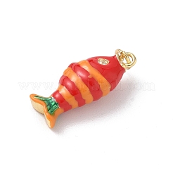 Brass Enamel Pendants&nbsp;KK-B155-03B-01G