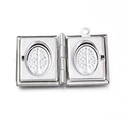 Tarnish Resistant 304 Stainless Steel Locket Pendants&nbsp;STAS-K192-11P