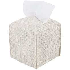 1Pc Crossed Textured Imitation Leather Tissue Boxes&nbsp;CON-CL0001-04A